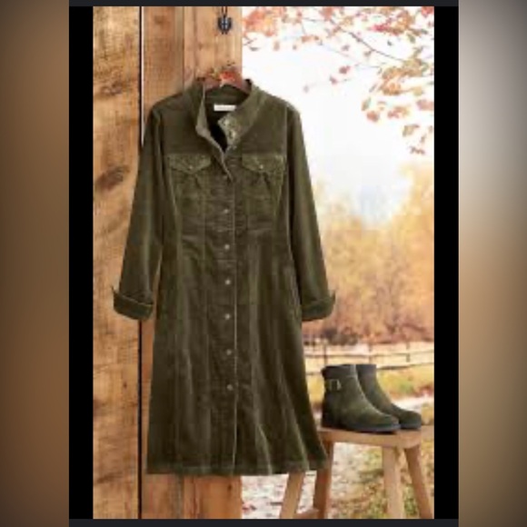 Scully western Corduroy duster L jacket/dress - Picture 7 of 12